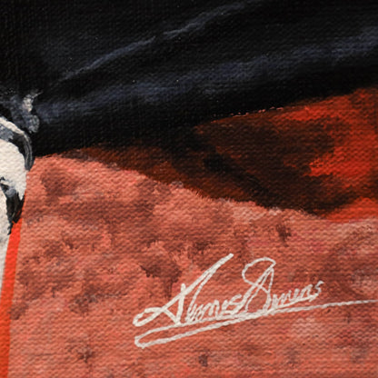 Hunt 78 | McLaren - McLaren - James Hunt - McLaren - James Stevens Artist - - - - "James Hunt in his McLaren M26, during refuelling at the 1978 Spanish Grand Prix. I just love this painting, the little details such as Teddy Mayor preventing splashes on James's visor and the reflections in the copper funnel. This piece has all the aspects of the era, from bold Marlboro and Texaco advertising to long wavy hair. A particularly favourite part of the painting was the shirts, capturing the warmth and highlights f